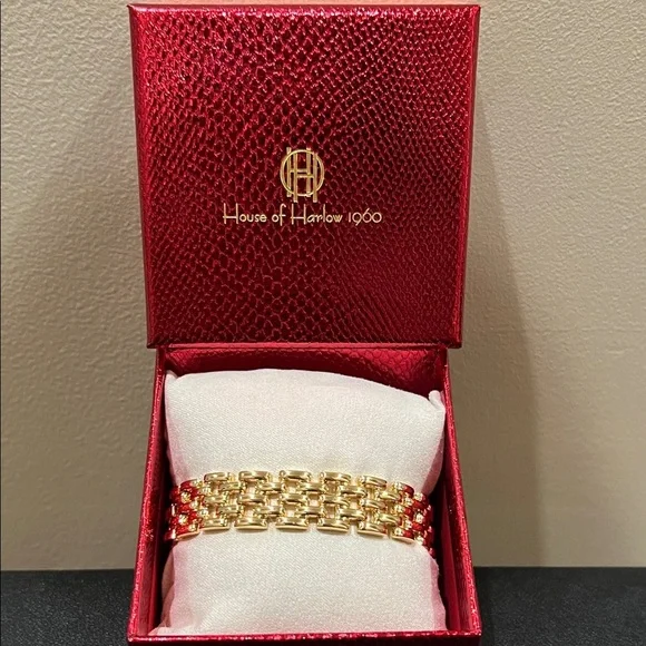 House of Harlow 1960 | Timeless Collection Gold Link Bracelet - Picture 1 of 10